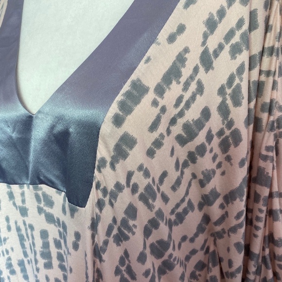 H Halston Pink Kimono-Sleeve Printed Caftan - Picture 4 of 8